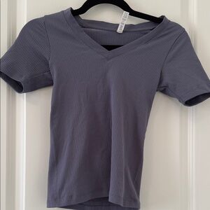 Athleta V-Neck Ribbed Women Top